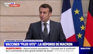 Emmanuel Macron sur les vaccins: "On fera tout pour que les choses aillent plus vite, au maximum"