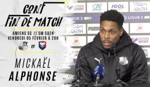 Conférence d'après match ASC - SM Caen : Mickaël Alphonse