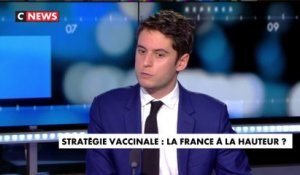 Gabriel Attal : « Notre objectif reste d'avoir vacciné d'ici à l'été au moins les 15 millions de Français les plus vulnérables »