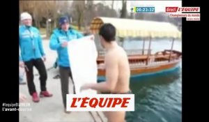 Quand Simon Fourcade se jetait dans un lac gelé - Biathlon - WTF