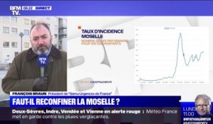 François Braun (Samu-Urgences de France): "On constate une ré-augmentation des cas depuis 8-10 jours [en Moselle] mais ce n'est pas généralisé"