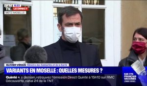 Olivier Véran en Moselle: Les patients atteints du variant sud-africain "ne sont pas des gens qui ont voyagé (...) ni des personnes en contact avec des gens ayant voyagé"