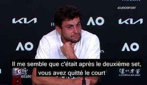 Karatsev : "Je suis juste allé aux toilettes"