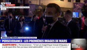 Emmanuel Macron sur Perseverance: "Les Françaises et les Français peuvent être très fiers de cette coopération scientifique"