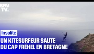 Un kitesurfeur se jette de 70 mètres de haut depuis le cap Fréhel