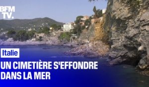 En Italie, un cimetière à flanc de falaise s'effondre dans la mer