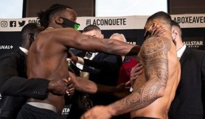 Boxe : Tony Yoka giflé par son adversaire lors du face à face après la pesée