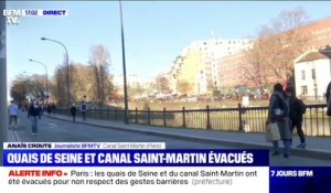 Paris: les quais du canal Saint-Martin évacués par la police