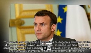 Emmanuel Macron mécontent du livre d’Alain Duhamel - Confidences…