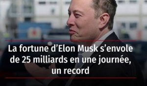 La fortune d’Elon Musk s’envole de 25 milliards en une journée, un record