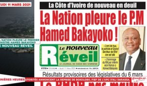 Le Titrologue du 11 Mars 2021 : La nation pleure le premier  ministre Hamed Bakayoko
