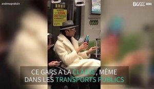 Métro chinois: il boit du thé dans un verre à vin