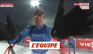 L'arrivée de Fillon Maillet - Biathlon - CM (H) - Sprint