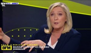 Marine Le Pen "ne craint pas" une candidature d'Éric Zemmour à la présidentielle