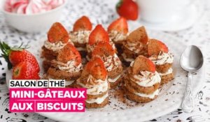 Salon de thé : mini-gâteaux aux biscuits