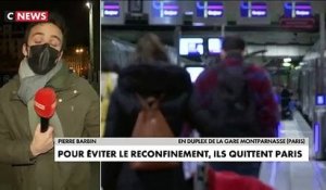 L'annonce hier soir du reconfinement de seize départements provoque la fuite des parisiens qui prennent d'assaut les trains qui affichent complet
