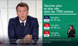 Emmanuel Macron détaille le calendrier de vaccination