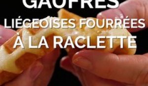 Gaufres liégeoises fourrées au fromage à raclette