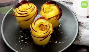 Pommes de terre en forme de roses