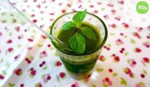 Gaspacho courgettes menthe