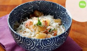 Salade légère au pamplemousse crevettes et vermicelles de riz
