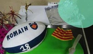 Gâteau ballon de rugby