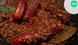 Saucisses aux herbes aux lentilles