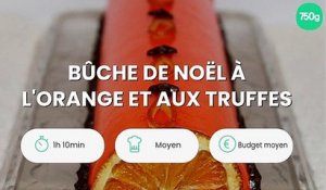 Bûche de Noël à l'orange et aux truffes