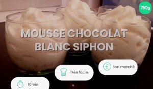 Mousse chocolat blanc siphon