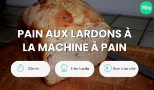 Pain aux lardons à la machine à pain