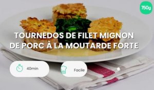 Tournedos de filet mignon de porc à la moutarde forte