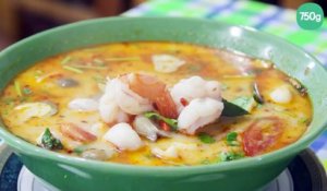 Soupe thaïe aux crevettes au thermomix