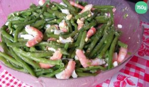 Salade de haricots verts aux crevettes