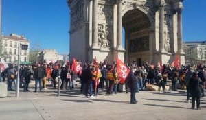 Manifestation interprofessionnelle porte d'Aix
