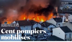 Les images de l'important incendie d'un entrepôt à Aubervilliers