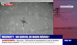 Les premières images de l'hélicoptère Ingenuity qui a réussi un vol historique sur Mars