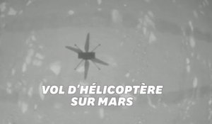 L'hélicoptère Ingenuity a volé  sur Mars