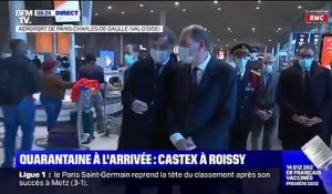 A Roissy, Jean Castex interpellé par une voyageuse car "la France est le seul pays à ne pas donner la priorité aux personnes âgées et mères avec enfant à l'arrivée des vols"