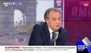 Régionales: Thierry Mariani "fait campagne pour Marine Le Pen qui lui a demandé de venir sur ordre", selon Renaud Muselier