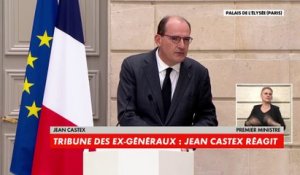 Tribune des généraux : Jean Castex «condamne avec la plus grande fermeté cette initiative»
