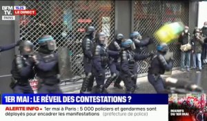 1er mai: quelques tensions ont éclaté en tête du cortège à Paris