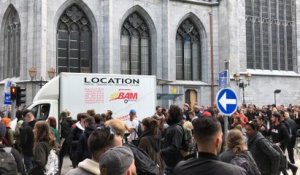 Un cortège de plusieurs centaines de personnes à Liège le 1er mai 2021