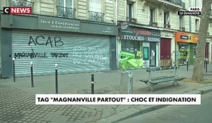 Vive émotion après la découverte à Paris de tags appelant à tuer des policiers comme à "Magnanville" où deux policiers ont été assassinés à l'arme blanche par un islamiste devant leur enfant de 3 ans