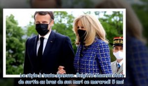 Brigitte Macron glamour chic - son look bleu électrique fait sensation au côté de son mari
