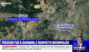 Policier tué: deux suspects interpellés à un péage près d'Avignon