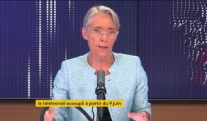 Télétravail : "On va redonner la main aux entreprises à partir du 9 juin" confirme Elisabeth Borne