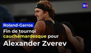 Alexander Zverev se tord violemment la cheville lors de son match contre Nadal en demi-finale de Roland-Garros
