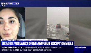 Intempéries: le témoignage d'une automobiliste dans les Yvelines
