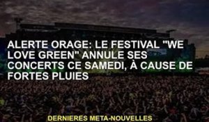 Avertissement de tempête : le festival de musique "We Love Green" annule le concert de samedi en rai