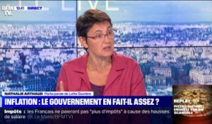 Nathalie Arthaud juge la future aide contre l'inflation "dérisoire": "Il n'y a pas à accepter l'aumône"